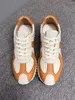 Comfortable Mens Genuine Leather Sneakers Spring Summer Lace Up Spliced Designer Casual Shoes Thick Bottom Jogging Walking Shoes 5
