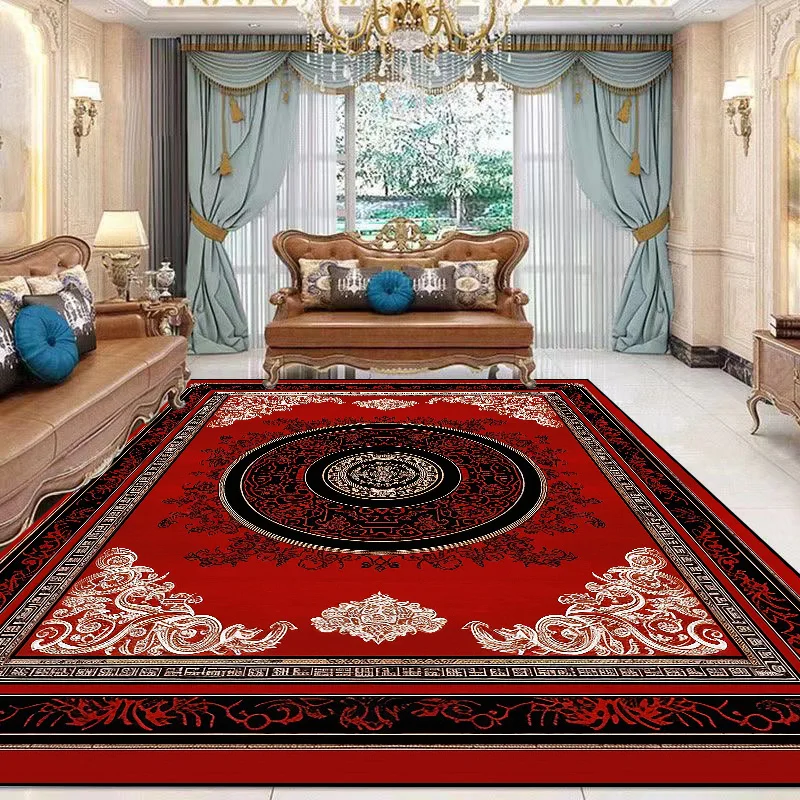 

New Chinese Style Large Rugs for Living Room European Luxury Decoration Home Carpet Non-slip Washable Parlor Coffee Tables Mat