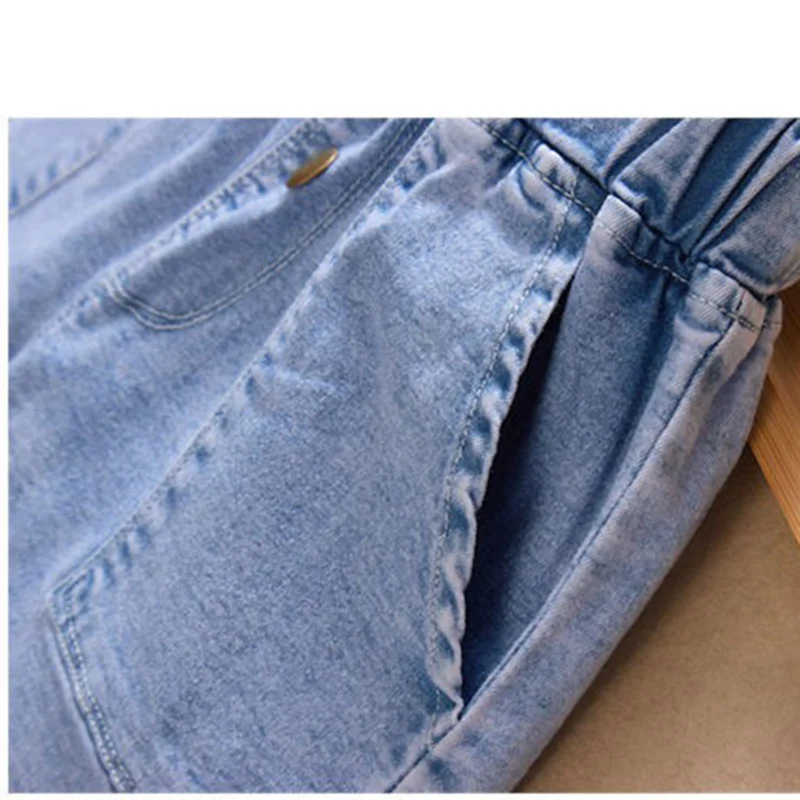 Girls High-Waist Denim Shorts 5