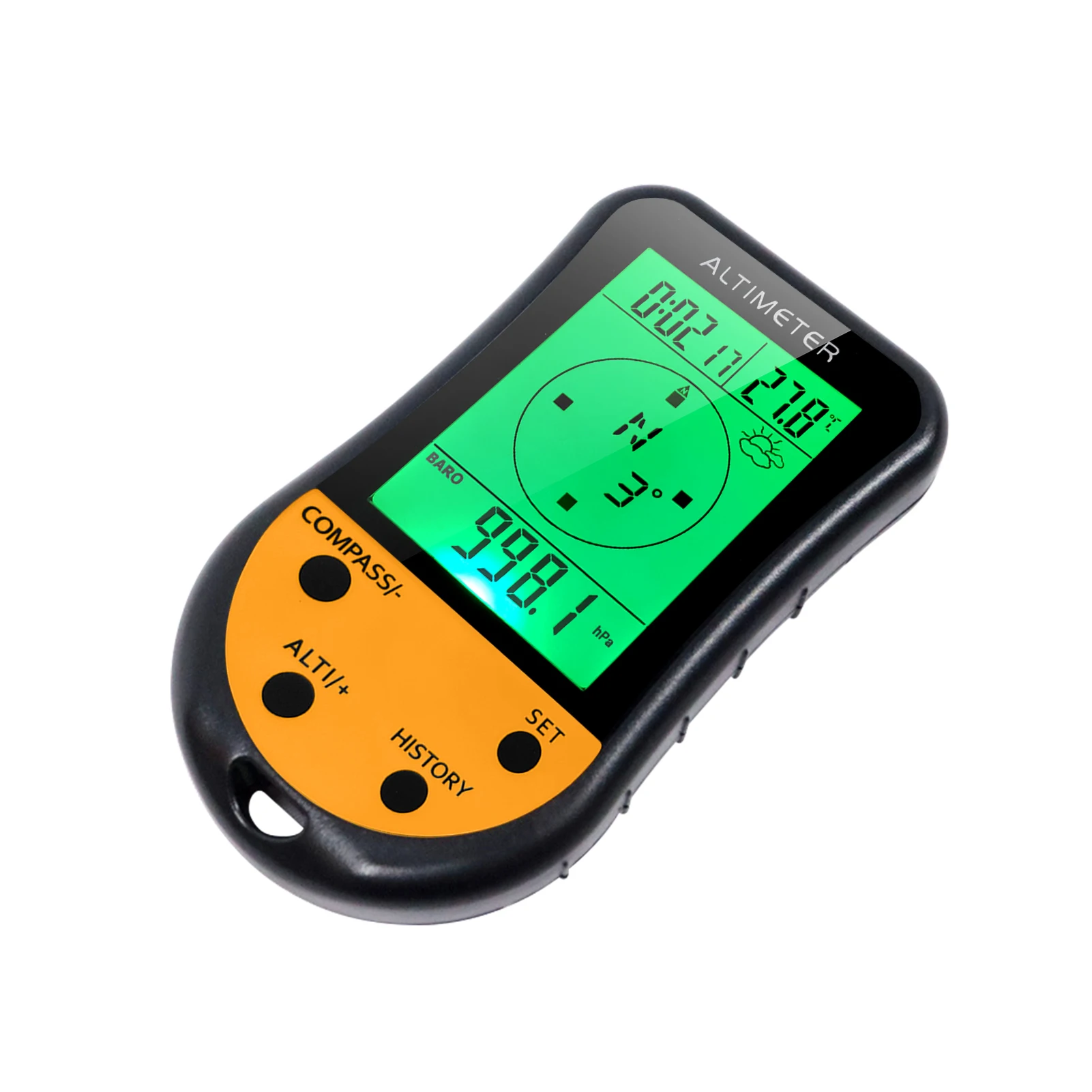 8 in 1 Electronic Digital Altimeter LCD Backlight Mini Altimeter Barometer Compass Thermometer Weather Forecast Clock Calendar digital altimeter