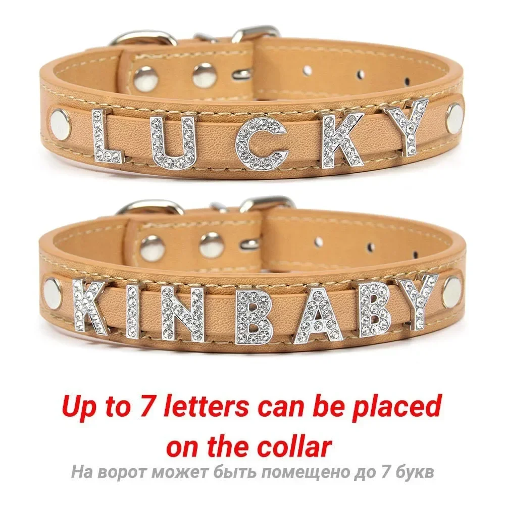 Pet Collar Dog Collar ZoeRax Custom Pet Cat Dog Leather Puppy Collars For Small Medium Dogs Target Personalized Id Name