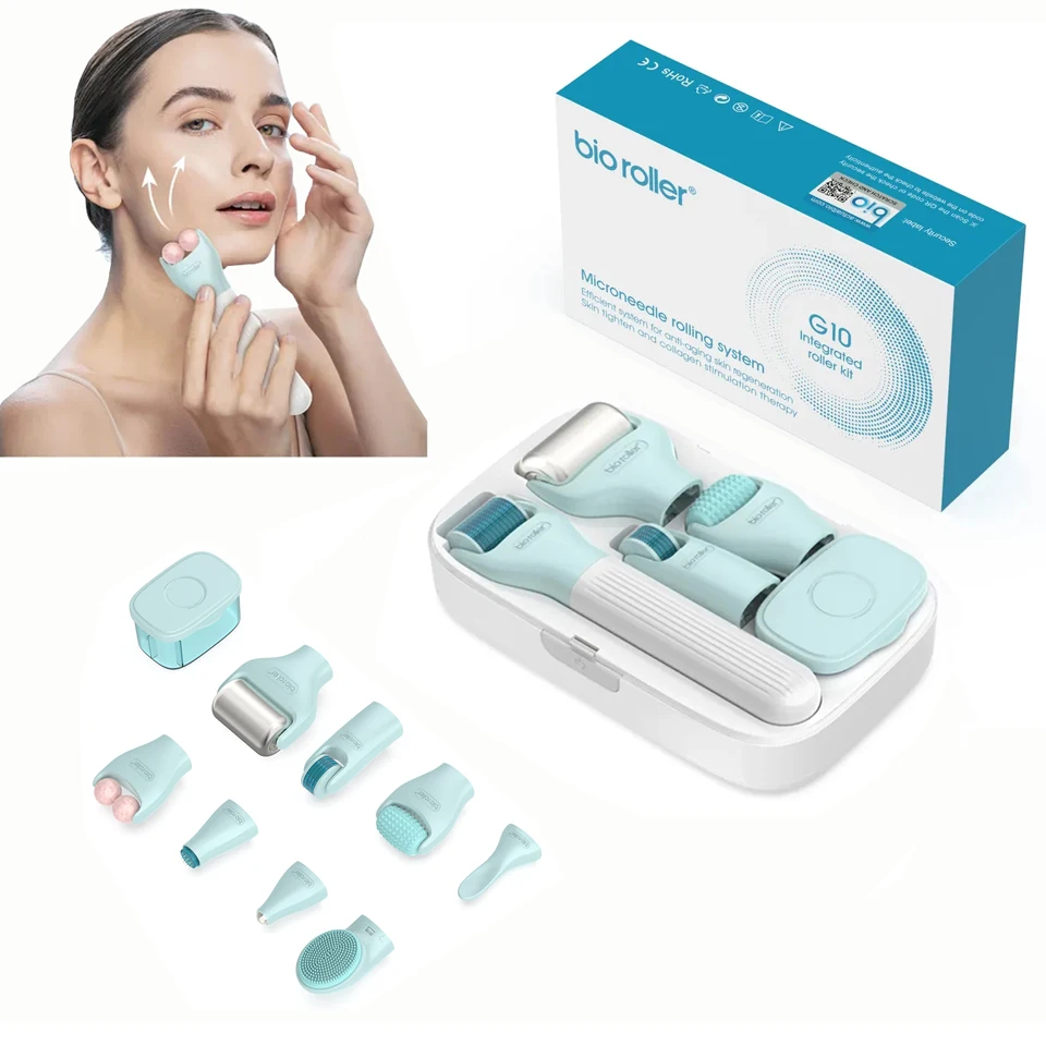 DermaRoller10in1KitForHairGrowthFaceBodyMicroneedlingBall