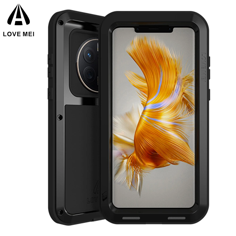 

Оригинальный чехол LOVE MEI для Huawei Mate 50 Pro металлический бронированный чехол Mate40 военный класс Ударопрочный силиконовый чехол оболочка Coque