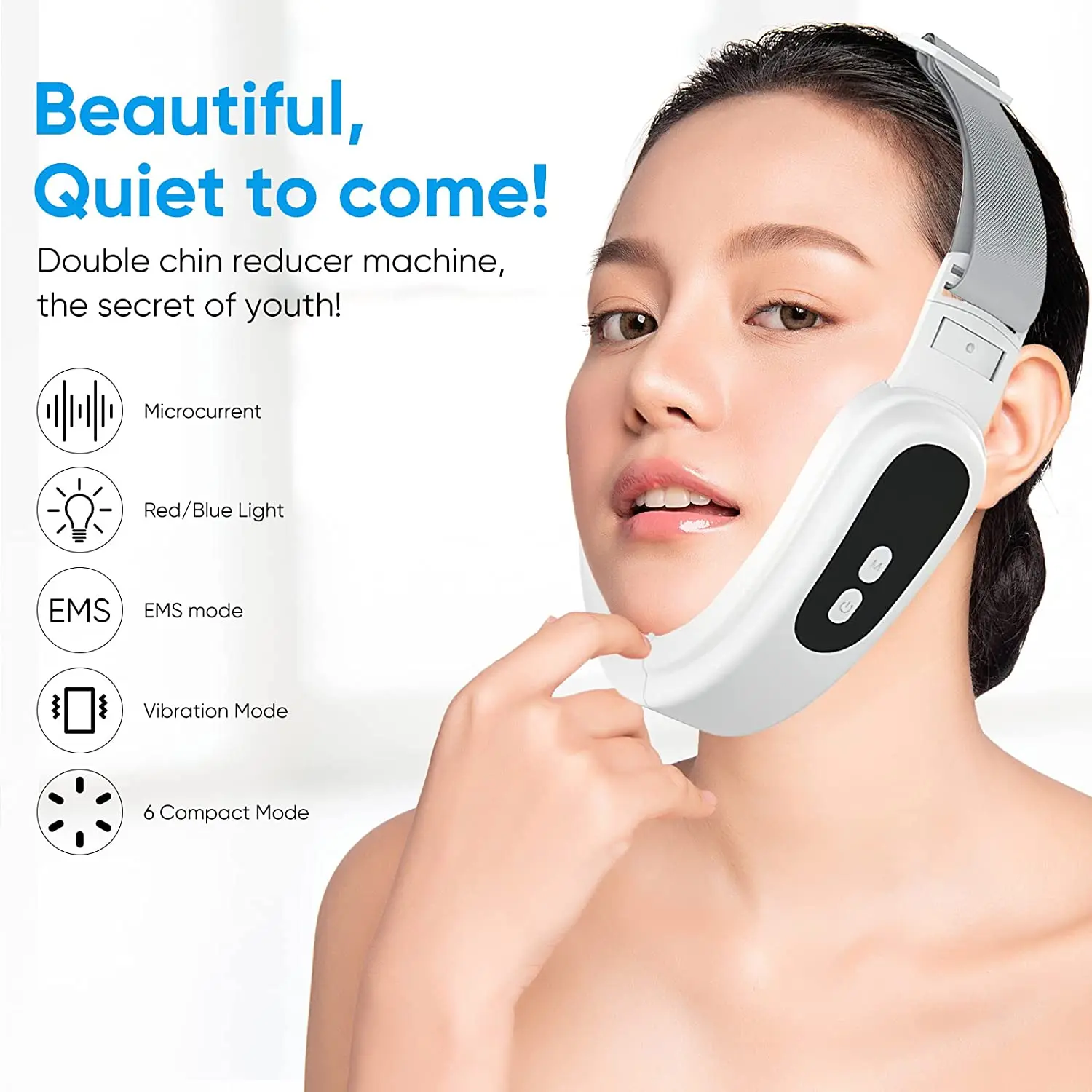 Ems Face Lifting Device Led Photon Therapy Vibration Massaggiatore Facciale Face Slimming Double Chin Removal V Line Lift Belt Skincare