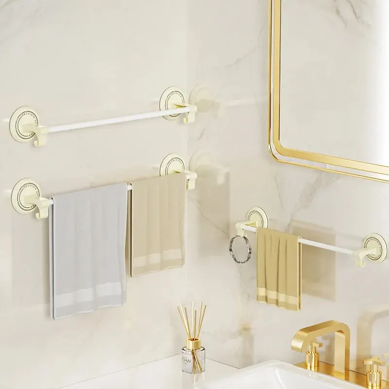 1pcs Bathroom Multifunctional Towel Bar Plastic Shower Towel Rack For Bathroom Wall Mounted Holder
