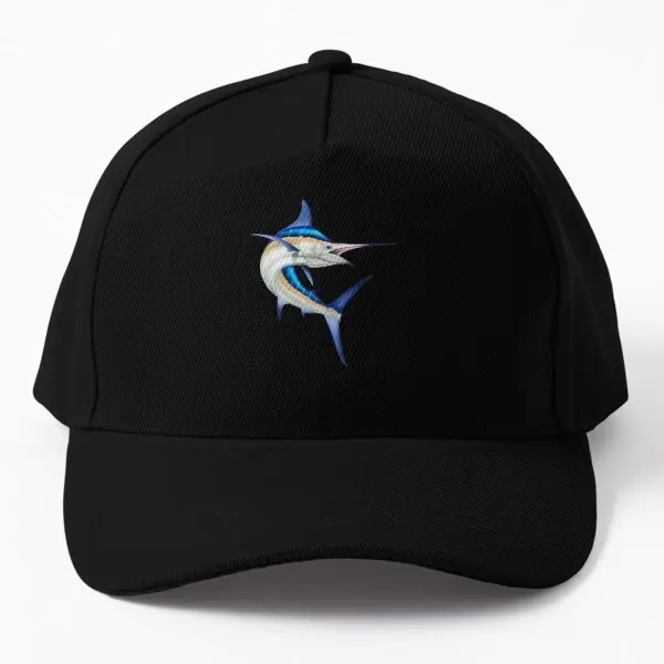 

Beautiful Blue Marlin Baseball Cap Hat Hip Hop Bonnet Fish Outdoor Sun Snapback Spring Sport Mens Boys Solid Color Black
