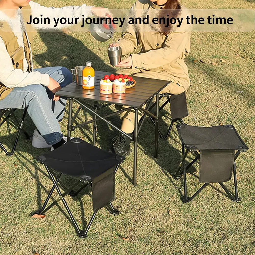 Camping Stool Ultralight Folding Compact Lightweight Stool Camping Fishing Hiking Gardening Outdoor Travel Carry Bag