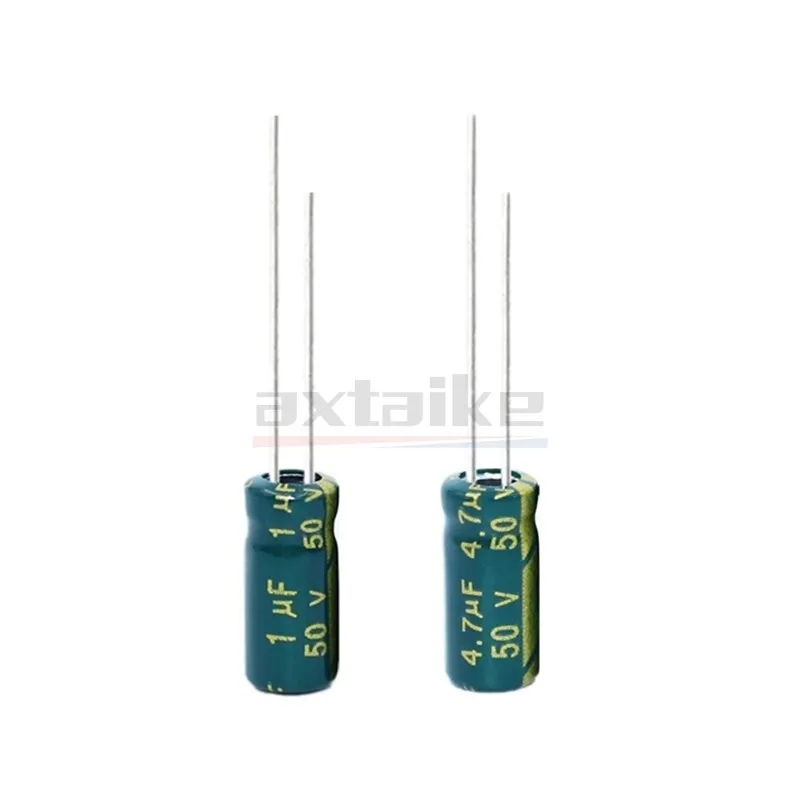 50PCS 50V 1UF 2.2uF 4.7uF 50V1UF 5*11MM High Frequency Low ESR Aluminum Electrolytic Capacitor