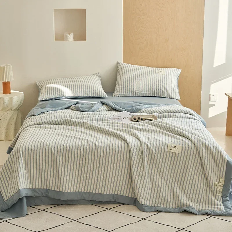 New High-end Jacquard Summer Quilt Cotton Fabric Soya Fibre Filling Thin Comforter Soft Skin Fiendly Summer Blanket summer quilt summer quilt set bed comforter