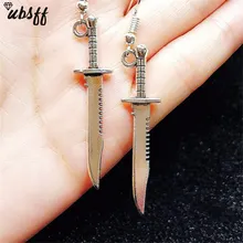 

Gothic Dark Dagger Earrings for Women Men Small Sword Knife Dangle Earrings Goth Jewellery Vampire Hoop Eardrops Punk Gifts
