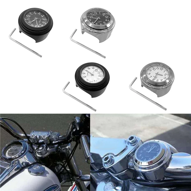 Universal 7/8 Motorrad Uhr Staubdicht Wasserdicht Quarz Uhr Lenker  Halterung Uhr mit Schlüssel Fit für Harley Suzuki Yamaha - AliExpress