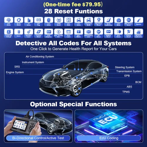 MUCAR CDE900/CDE900 Pro OBD2 스캐너 2+32G 자동 자동차 진단 도구 자동차 OBD 스캐너 도구 코드 리더 5 "터치 스크린 무료 업데이트 6