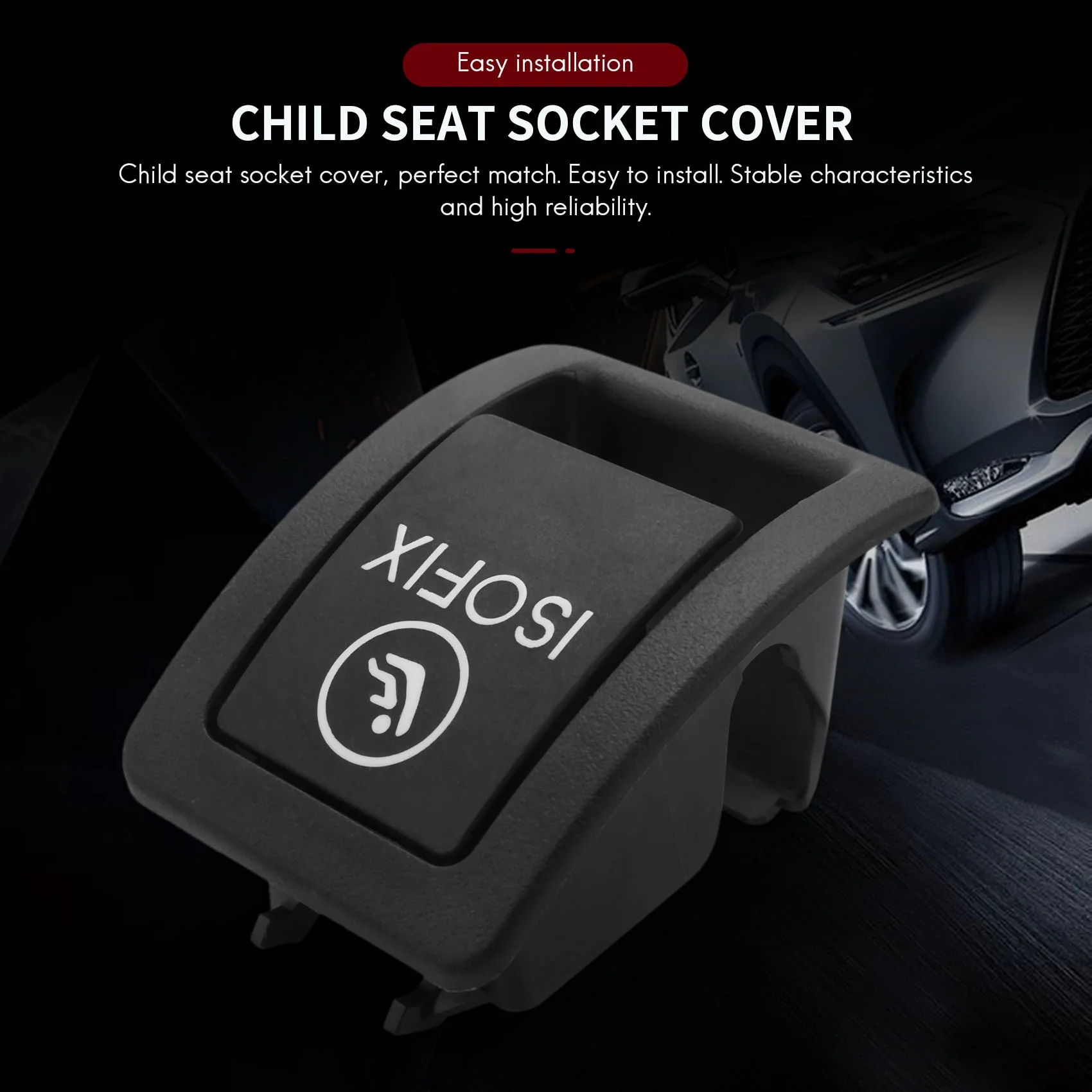 

2059200513 Car Seat ISOFIX Switch Cover for Mercedes W205 C300 C350 C200 C180 2015-2016 Black