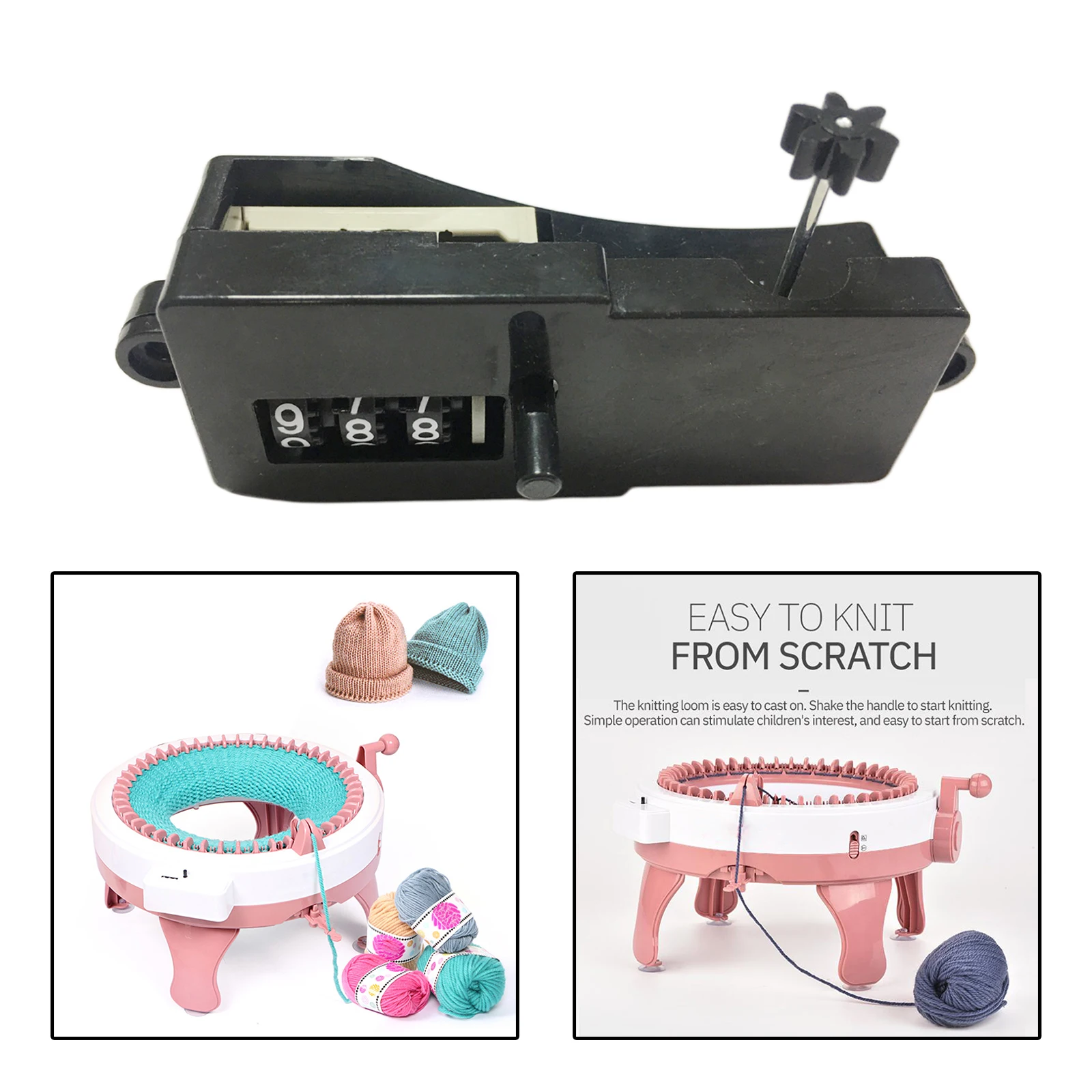 Row Crocheting Counter Loom Accessories Knitting Loom Counter for 48 Needle Knitting Machine for Sweater/Hat/Scarf/Gloves Knitting Supplies Knitting Loom Knitting Machine