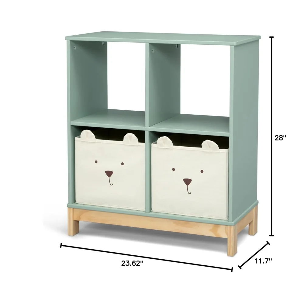 Children's Bookcases, babyGap by Brannan Bear Bookcase with Bins, Sage Green 2