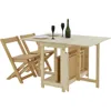 Solid Wood Folding Dining Table and Chair Set with Storage – Foldable Dining Table, Small Drop Leaf Kitchen Table 5
