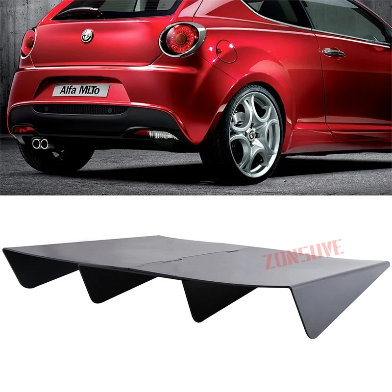 Per Alfa Romeo Mito Diffusore Posteriore Paraurti Spoiler Splitter Shark Fin Style Body Kit Accessori Plastica Abs