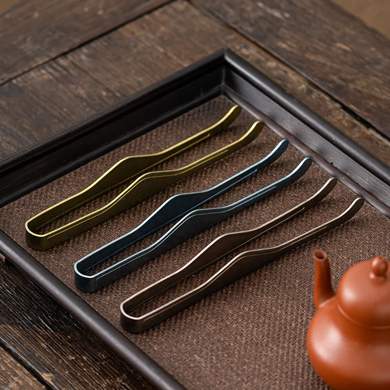 Pure Titanium Non-Slip Tea Pincers Take Teacup Tweezers Tea Making Tools Kombucha Clip High-End Clips