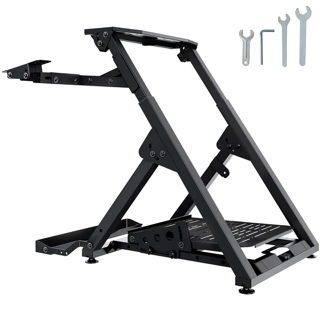 SucceBuy Foldable Racing Steering Wheel Stand Height Adjustable Universal Base Compatible with Logitech & Thrustmaster  Wheel