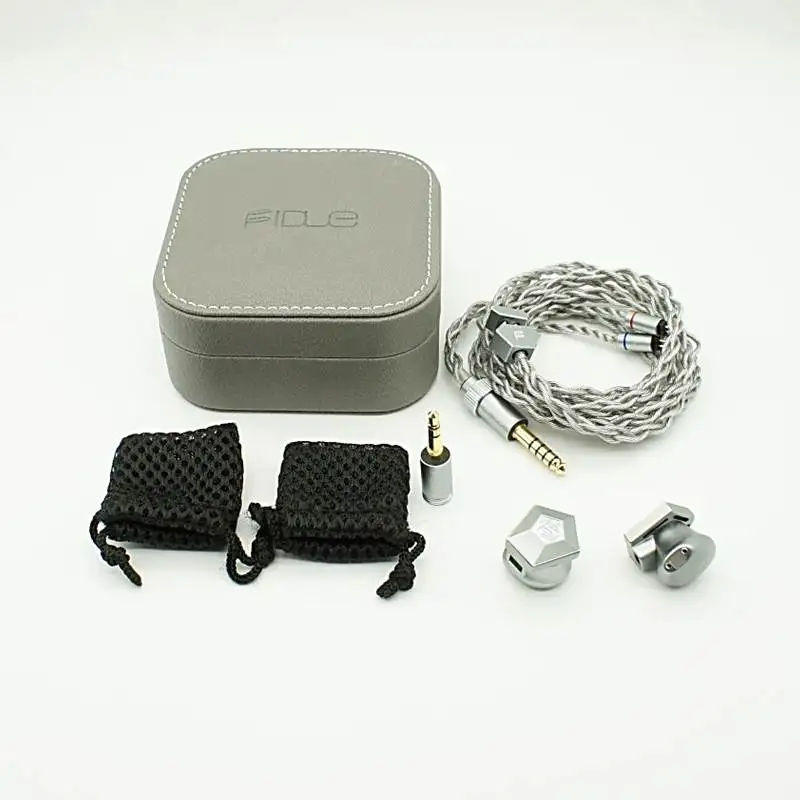 Fidue Thunder 1 Dynamic Driver & 2 Balanced Armature 3 Drivers Hybrid 2Pin 0.78mm Flat Earphone HiFi Earbud with Modular Cable 6