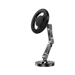 Magnetic 15W Wireless Car Charger with 360° Adjustable Metal Stand (Holder Edition)
