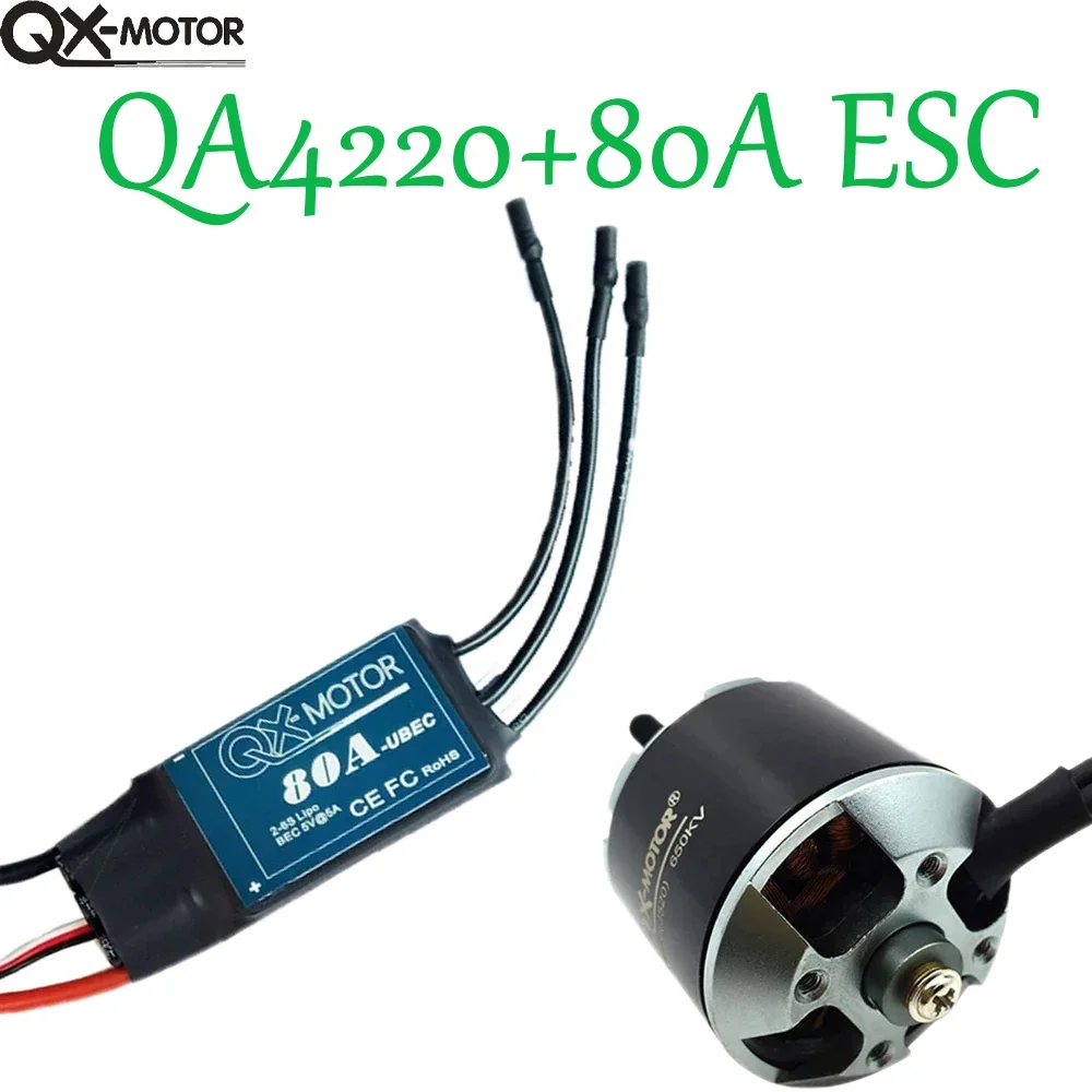 

QX-MOTOR QA4220 450/580/650/720/800kv Brushless Motor QX 80A ESC For Remote Control Toy Parts