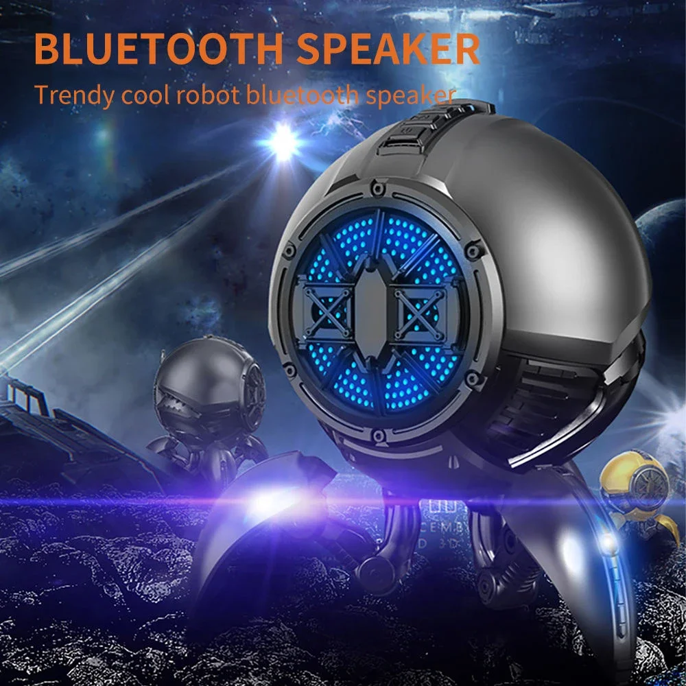 

Креативные Bluetooth-колонки Alien Technology в стиле киберпанк, HiFi стерео сабвуфер, звуковая коробка, Крутое освещение, настольный декоративный динамик