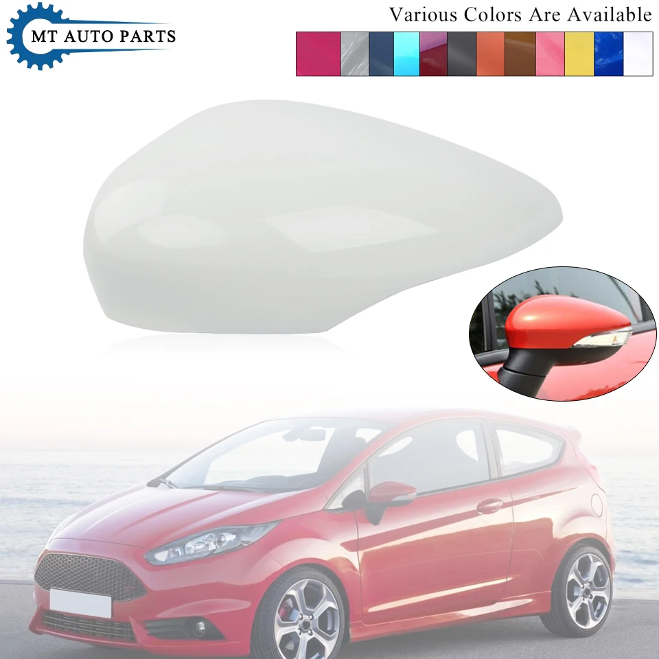 Coque De Rétroviseur Gauche Rouge Pour Ford Fiesta MK7 2009-2015 - Pièce De Remplacement ABS - Côté Conducteur