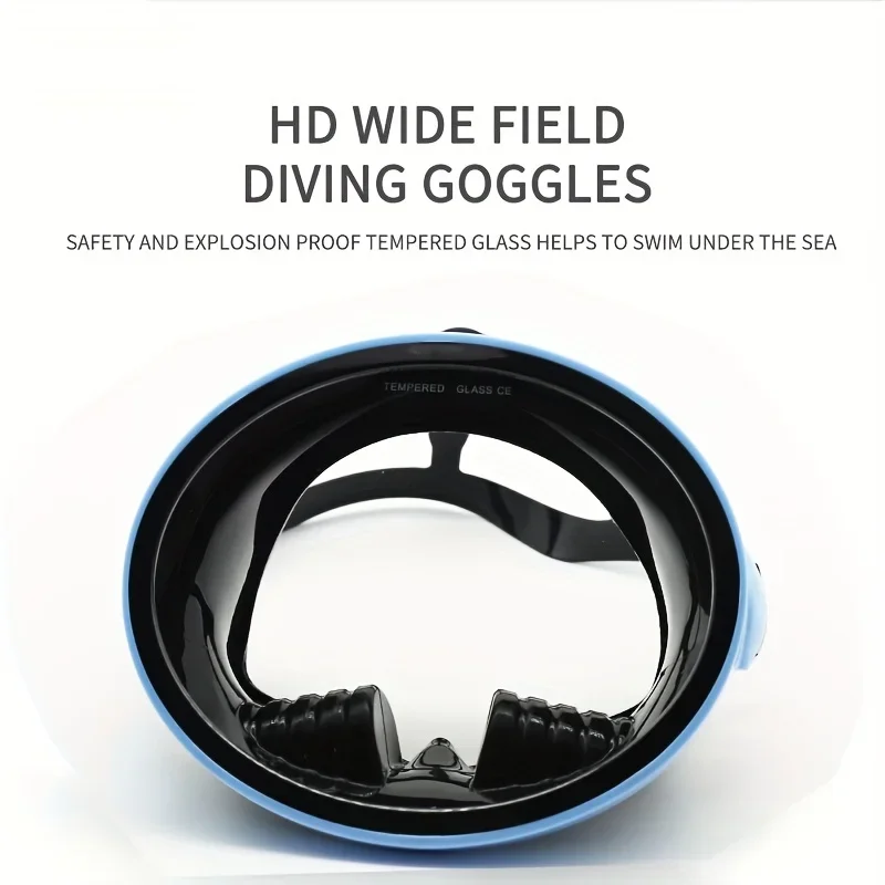 Professional Snorkeling Mask, Diving Goggles, Diving Equipment, Oval Shaped Snorkeling Set With Box For Hunting