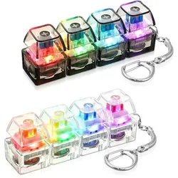 Illuminated Keyboard Keychain - Stress Relief Fidget Toy and Portable Office Decor Gift (2PCS)