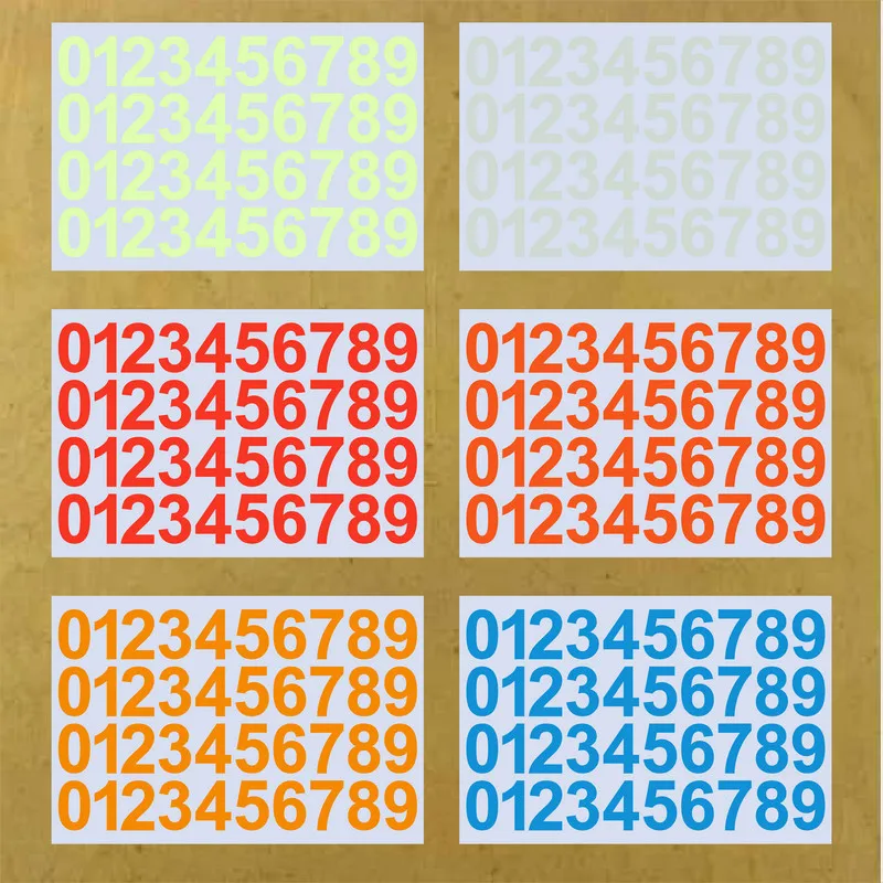 Glow in Dark Number Sticker Luminous Digits Stickers Car Temporary Paking Phone Mailbox Tag Drawer Sign Hotel Door Plaque Label