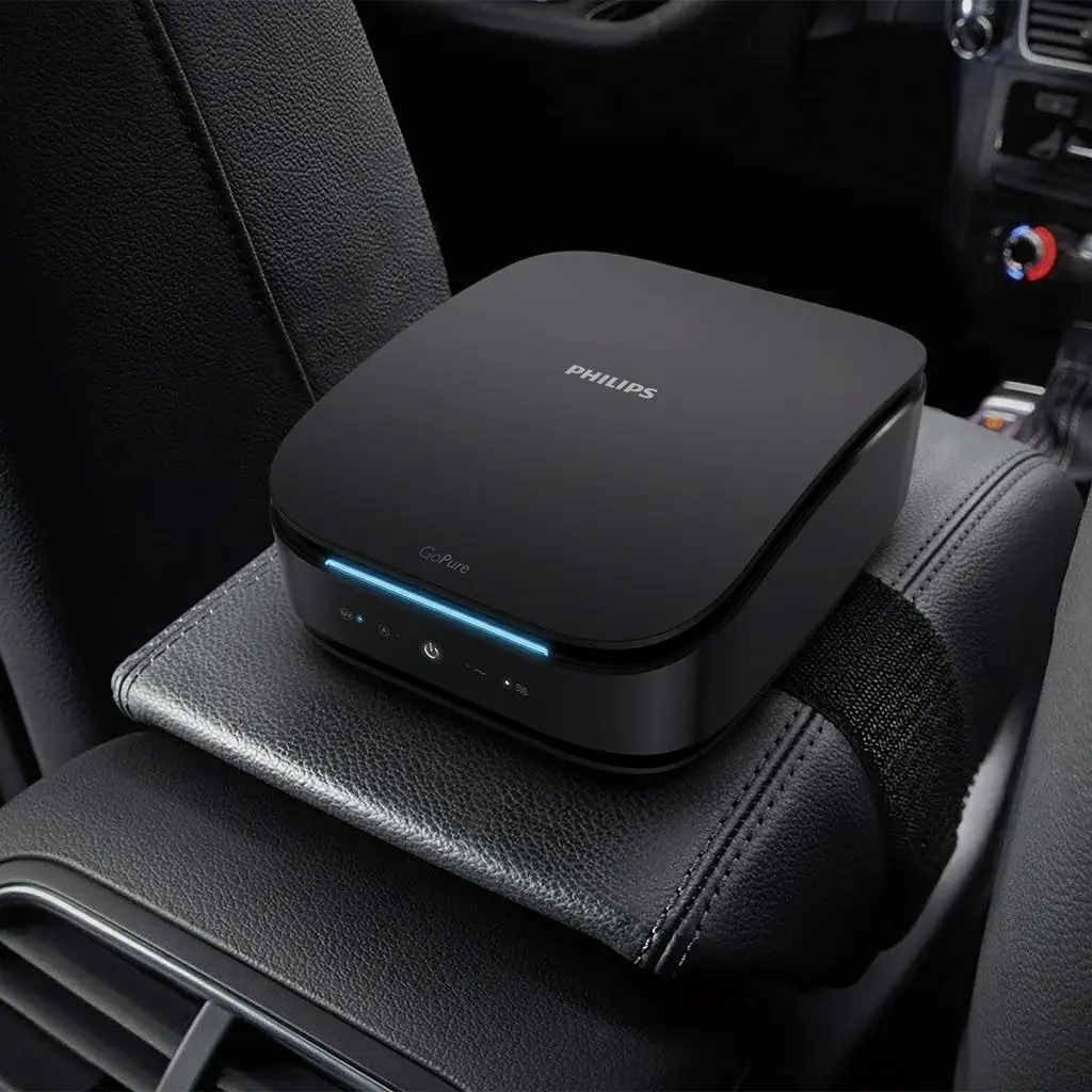 philips Car air purifer GP7501 UVC eliminates 99.9% microbes VOCs and odor neutralization