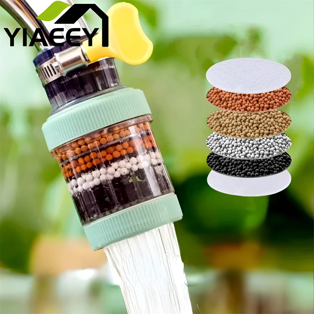 6-layers Water Filter Tap Purifier for Faucet Kitchen Accesories Mixer Aerator Bathroom Faucet Nozzle Water Filtration System