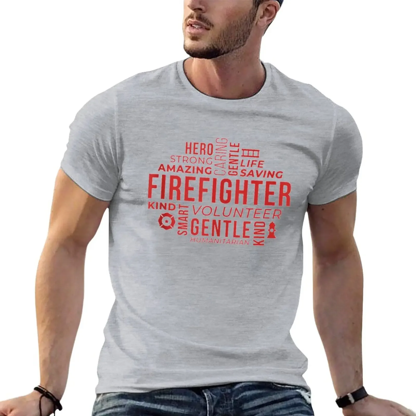 

Firefighter - Hero - Fireman Quote Fire T-Shirt customs quick-drying Short sleeve tee mens graphic t-shirts funny