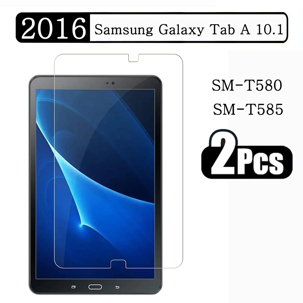 (2 Packs) Tempered Glass For Samsung Galaxy Tab A 10.1 2016 SM T580 SM T585 Screen Protector