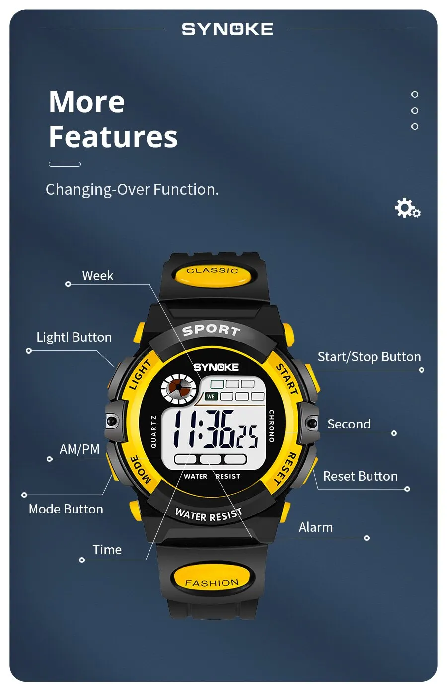 S9818f4dc87e74209a7988db43cdd5eecr Multifunctional Night Student Children Electronic Watch Sports Waterproof Boy Electronic Watch Waterproof Light Fashion Mallzona