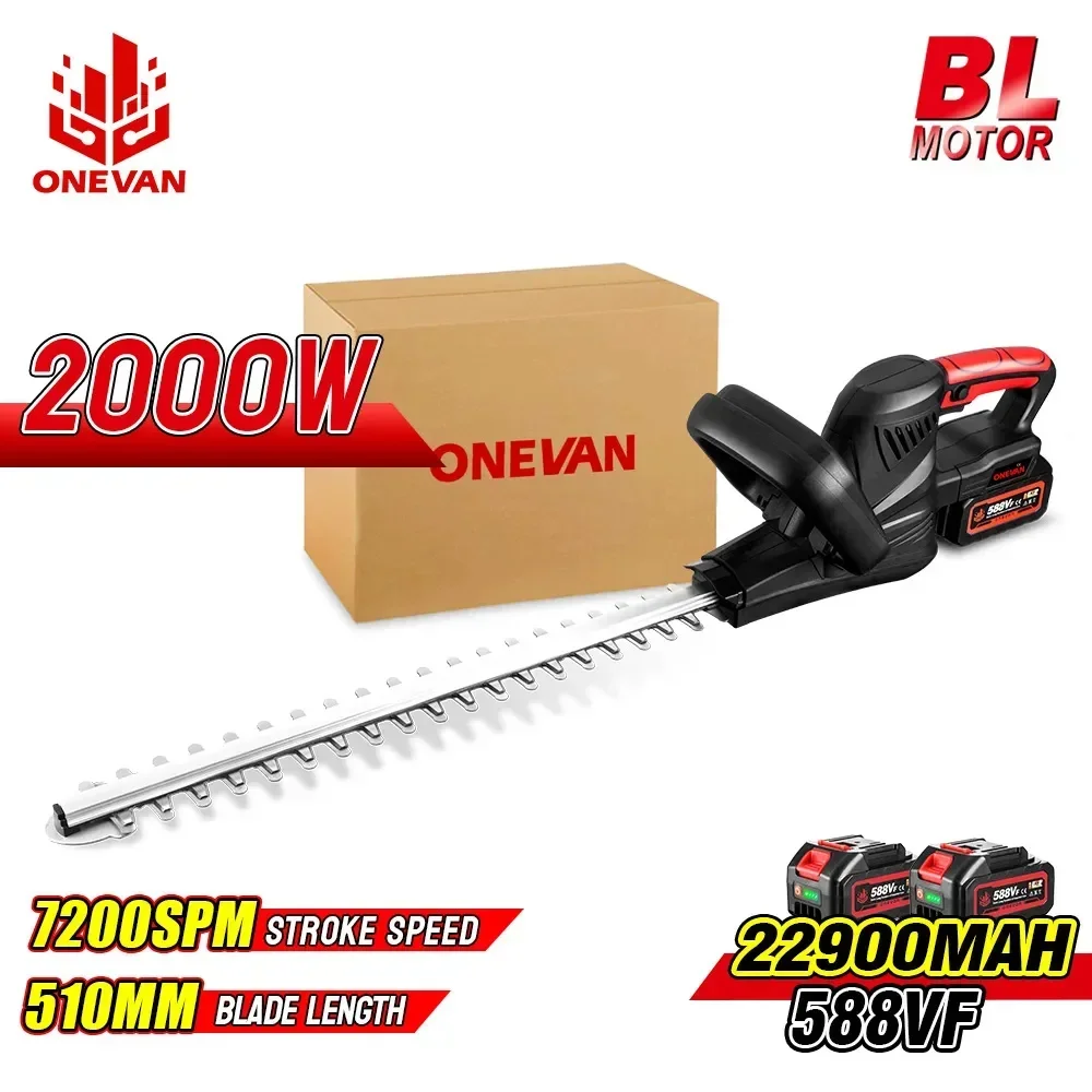 Onevan 2000W Tagliasiepi Elettrico Senza Spazzole Tagliasiepi Senza Fili Sega Da Potatura Tosaerba Attrezzi Da Giardino Per Batteria Makita 18V