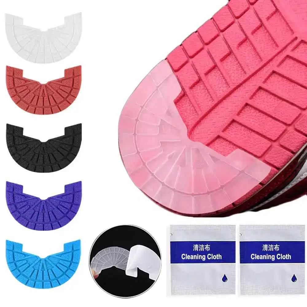 Inserts & Inlegzolen,Yctze Dikke Rubberen Zolen S Laarzen Schoenen Antislip Voorhak Zolen Rubber Mute Zolen Schoenen Reparatie Accessoires (zwarte voorvoet