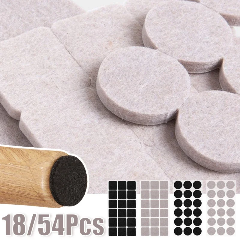 

28MM Felt Chair Leg Pads Self Adhesive Floor Scratch Protector Mat Mute Non-slip DIY Home Furniture Rug Bumper Damper Cover