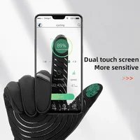 ROCKBROS Winter Warm Gloves Touch screen Cycling Gloves Full Finger MTB Bike Non Slip Silicone Palm Thermal Ski Gloves 2