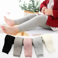 Leggings en tricot torsadé pour enfants, pantalons unisexes sans pieds pour nourrissons et tout-petits, collants sans couture tricotés pour bébés, collants longs en coton 3