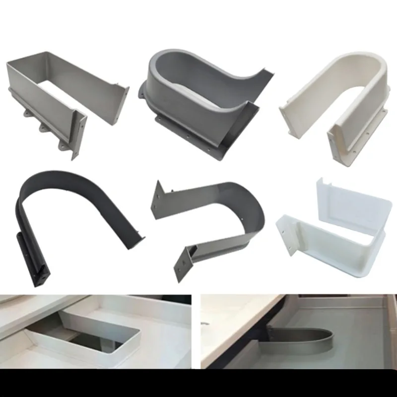 ABS Plastic U Shape For Sink Drawer Kitchen Bath Furniture Cabinet Recessed U for Sink Drainage D E F H P Type sink drainage accessory