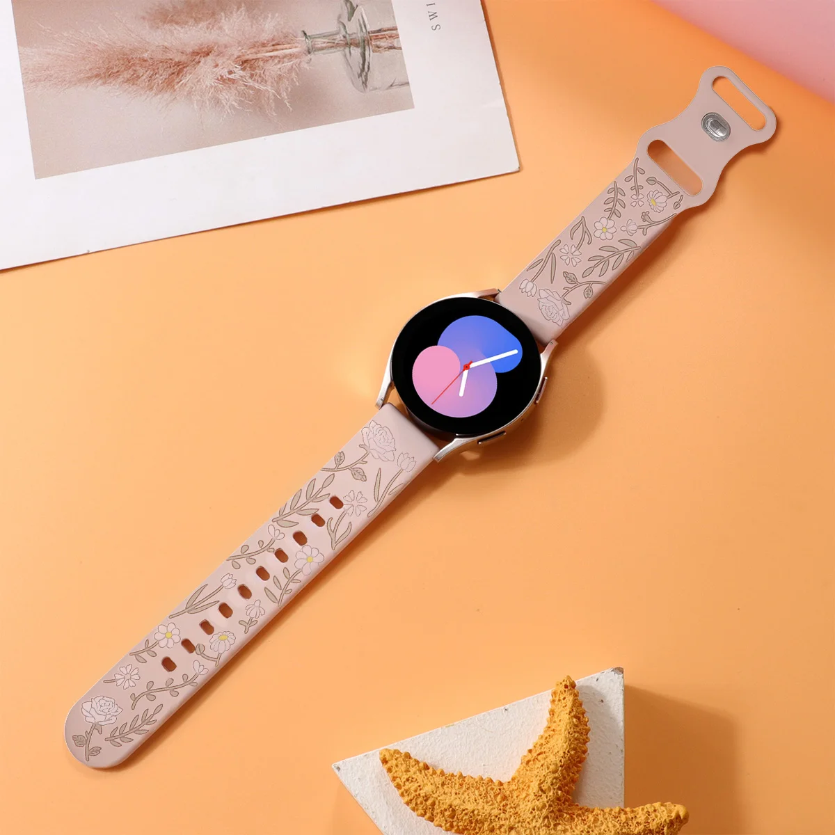 Silicone Engraved Watch Band - Adjustable 18mm/20mm/22mm Sizes
