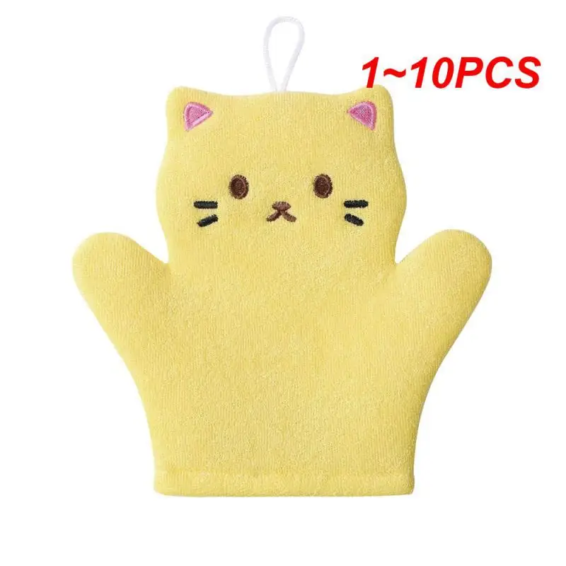 

1 ~ 10 шт. креативные Детские банные перчатки, детское банное полотенце с мультяшным котом, медведем, мыльные перчатки, губка для чистки тела, мягкие Аксессуары для ванной