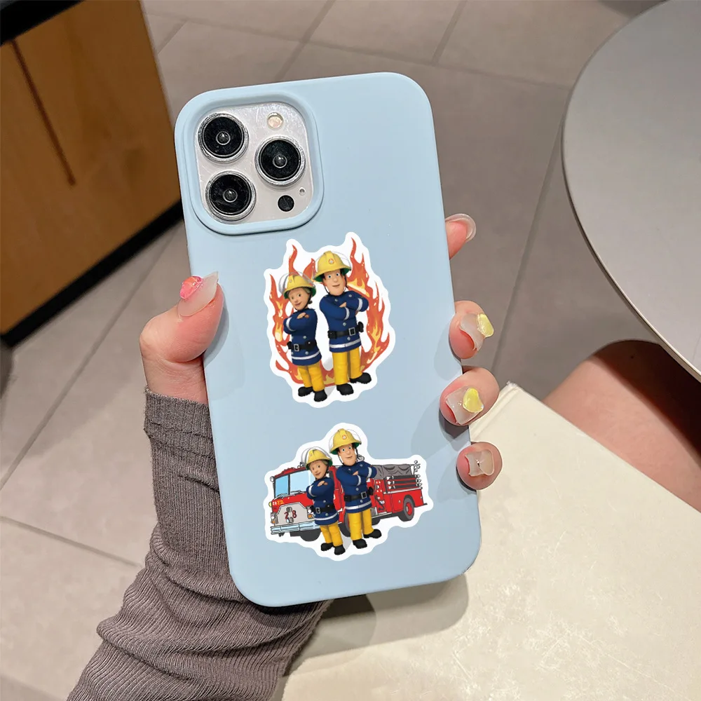 55PCS 소방관 샘 스티커 낙서 스티커 DIY 일기 전화 케이스 수제 스크랩북 미적 스티커