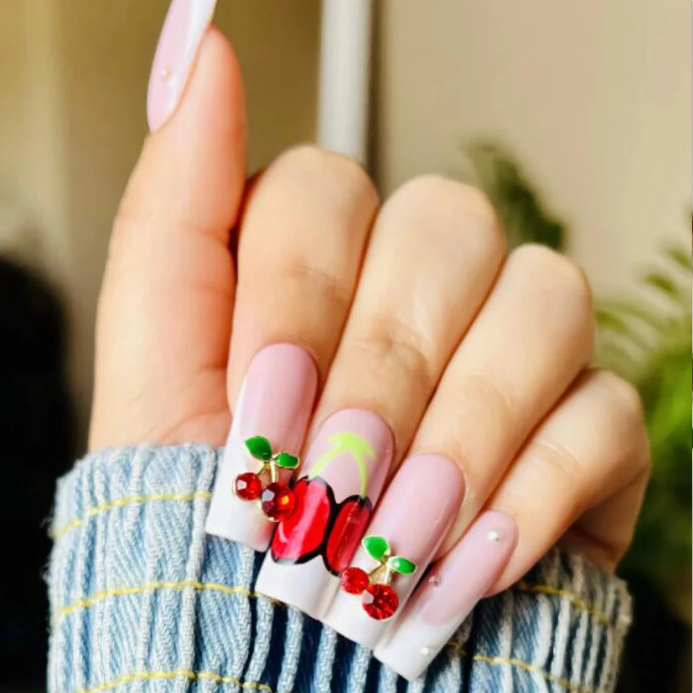 36pcs-1box Cherry Nail Art Charms Red&pink Crystals Rhinestone Fruity  Cherry Nail Art Gems Alloy Parts 3d Kawaii Nail Art Design - Rhinestones &  Decorations - AliExpress