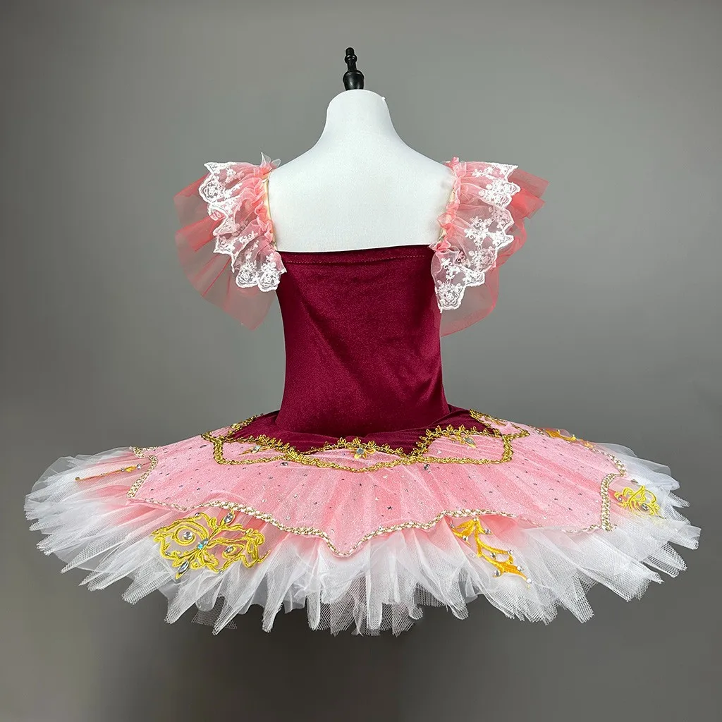 Neuer Ballett Tutu Rock für Mädchen profession elles Ballett kleid erwachsene Frauen rot Performance Kostüm Ballerina Trikot Tanz kleidung – Detail 3