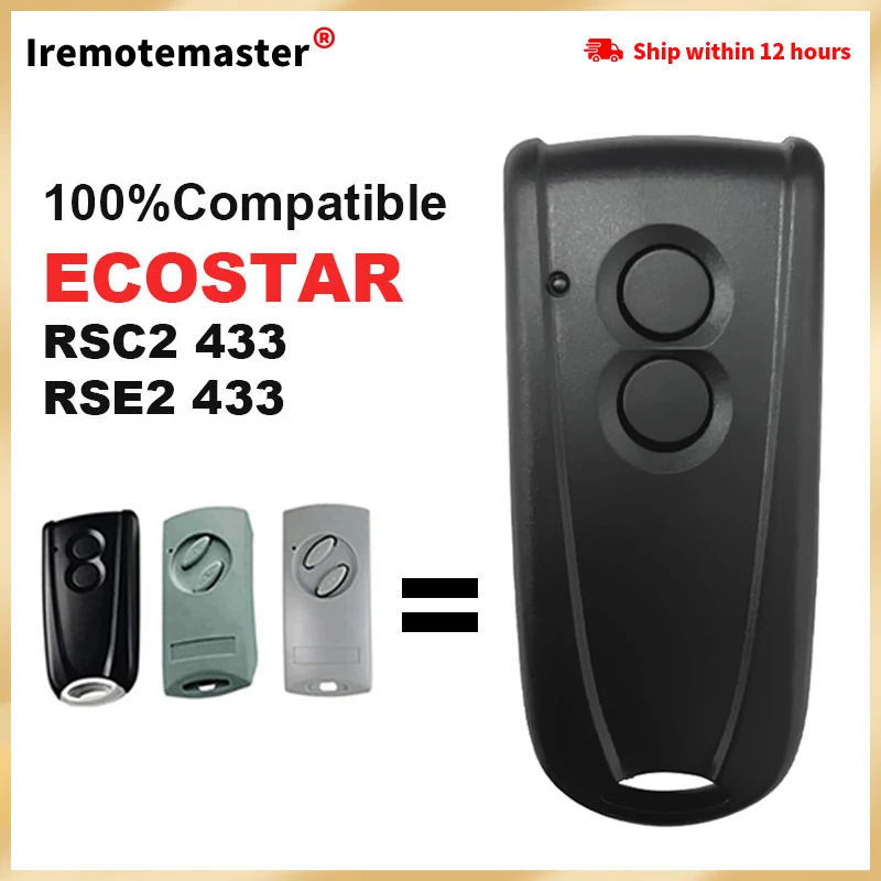 

For ECOSTAR RSC2 RSE2 433.92MHz Rolling Code Garage Door Remote Control