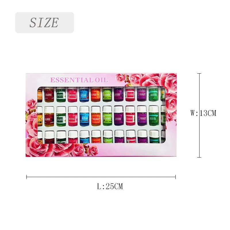 Essential Oils Aromatherapy Set - Lavender & Rose Blend for Diffusers and Humidifiers