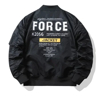 سترة منفوخة للرجال لعام 2025 سترة طيار للخريف من سلاح الجو MA1 صناعة ثقيلة مطرزة للدراجات النارية سترة بيسبول عصرية أمريكية 2